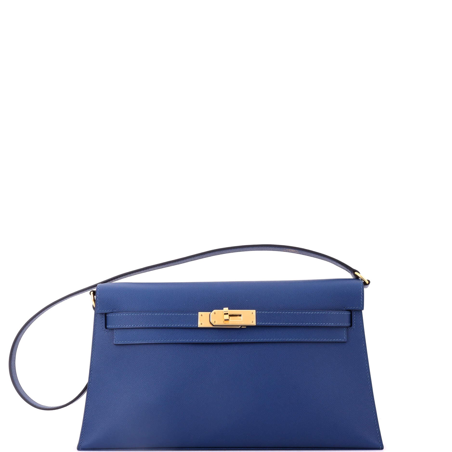 Pre-Owned Hermes Kelly Elan Shoulder Bag Madame, Main, color, Deep Blue