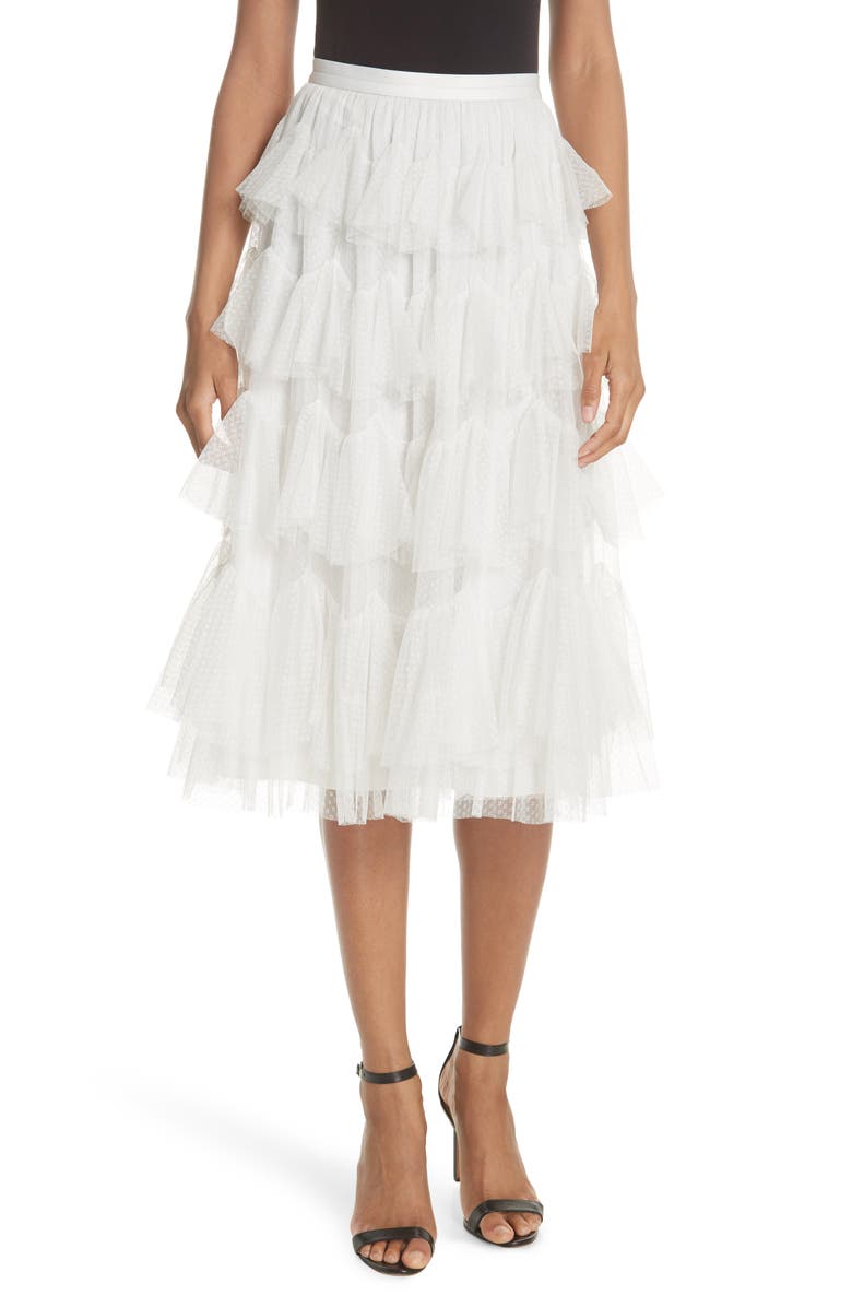 Needle & Thread Tiered Tulle Skirt, Main, color, 