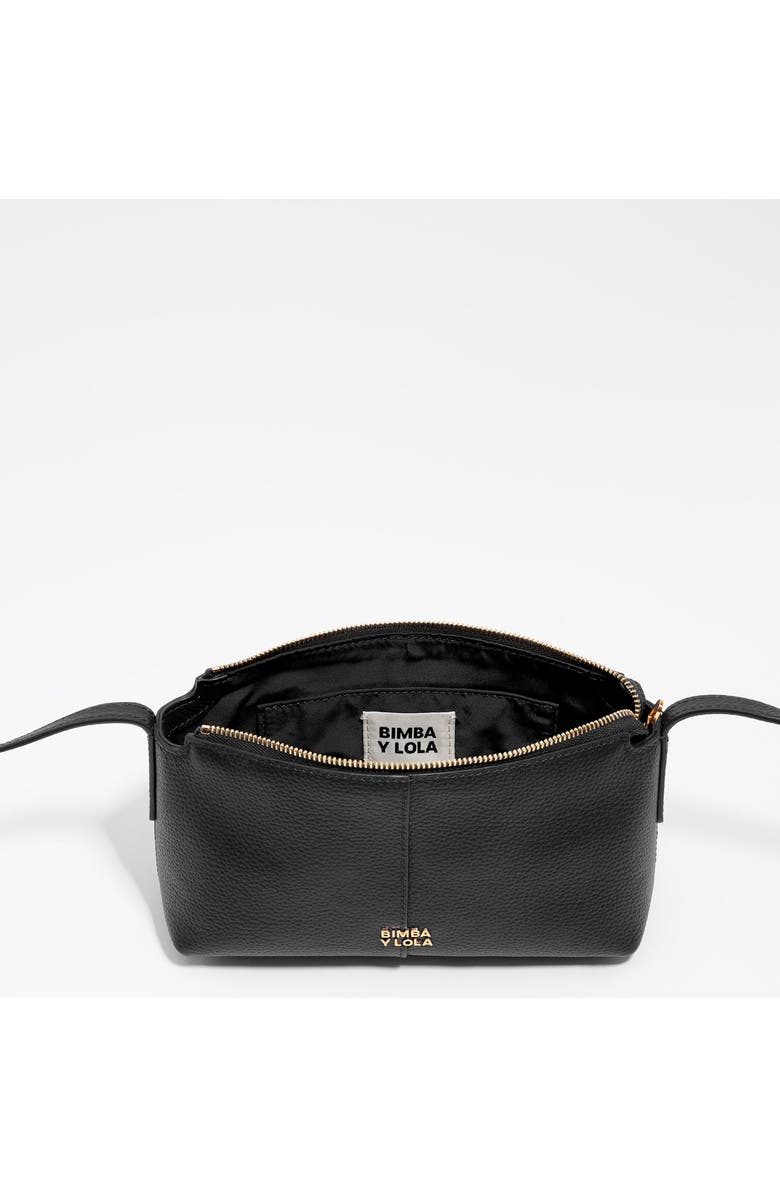 Bimba y Lola Mini Leather Bag, Alternate, color, Black