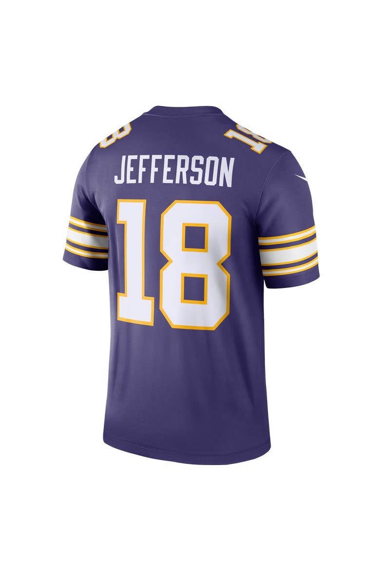 Men's Nike Justin Jefferson Purple Minnesota Vikings Classic Legend Player Jersey, Alternate, color, Purple