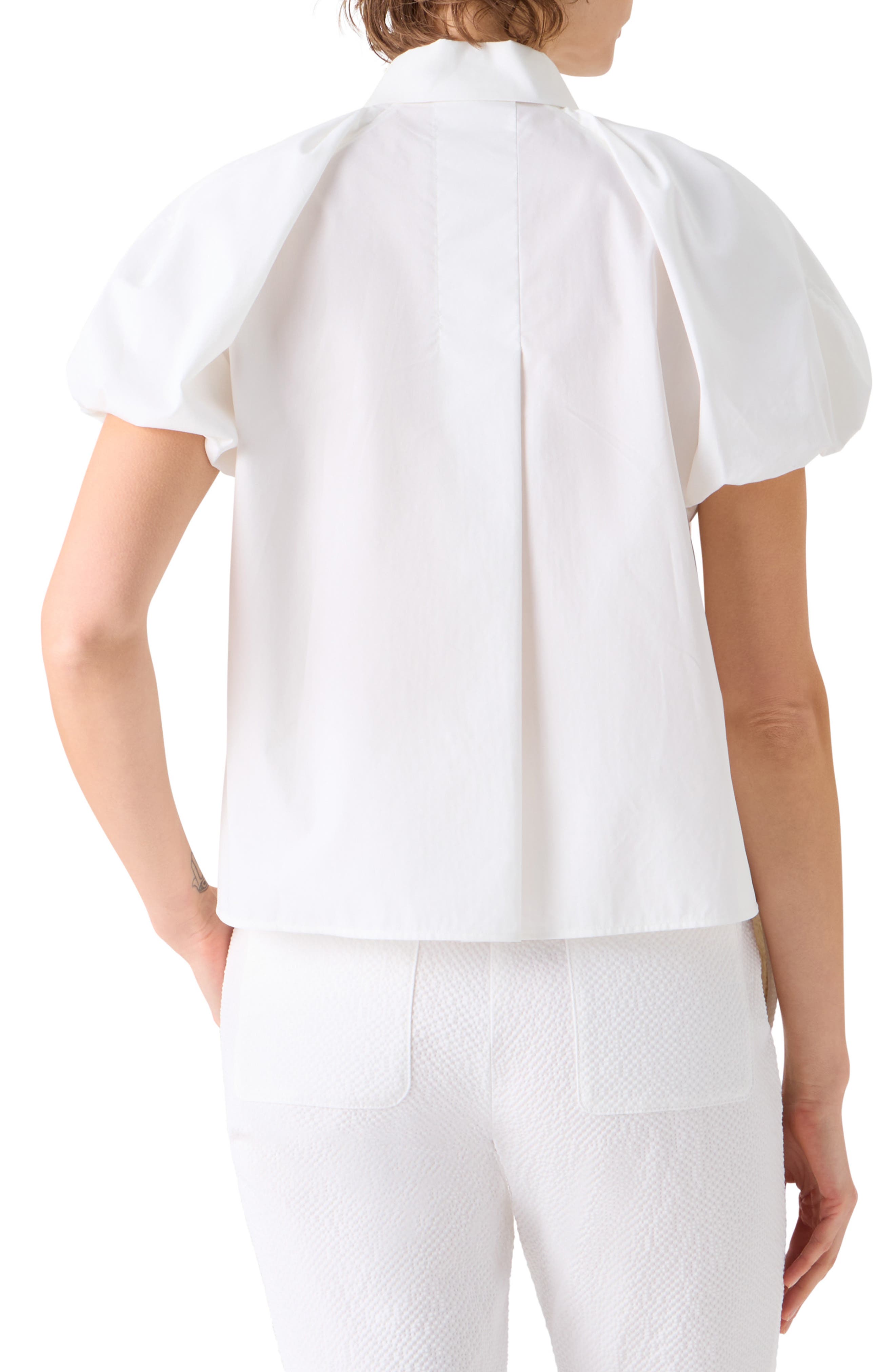 Tech Poplin Short Sleeve Button-Up Shirt - image 2