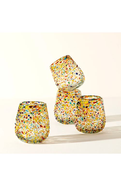 Uncommon Goods Fiesta Mexican Wine Glasses In Multi