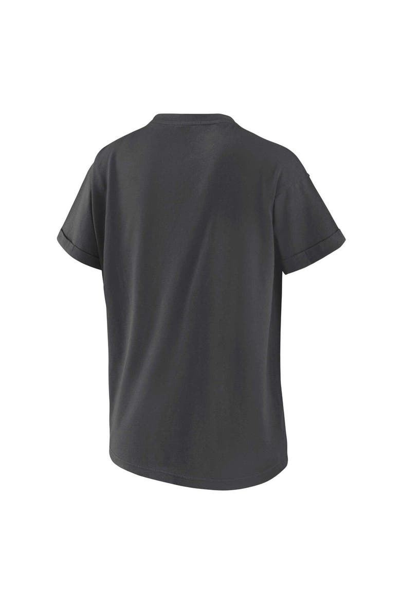 Women's WEAR by Erin Andrews Charcoal Carolina Panthers Boyfriend T-Shirt, Alternate, color, Charcoal