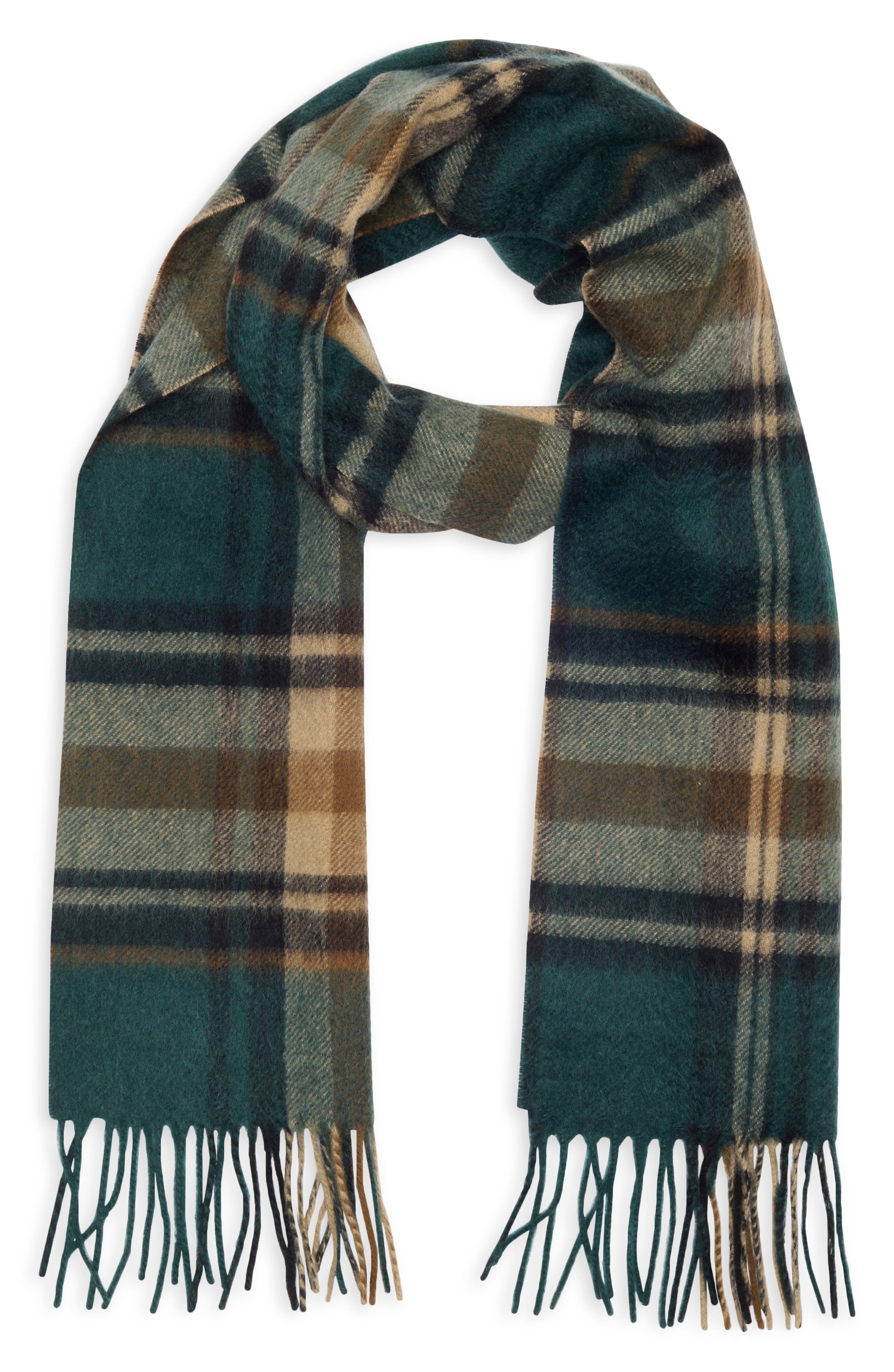 DARK GREEN- TAN PLAID