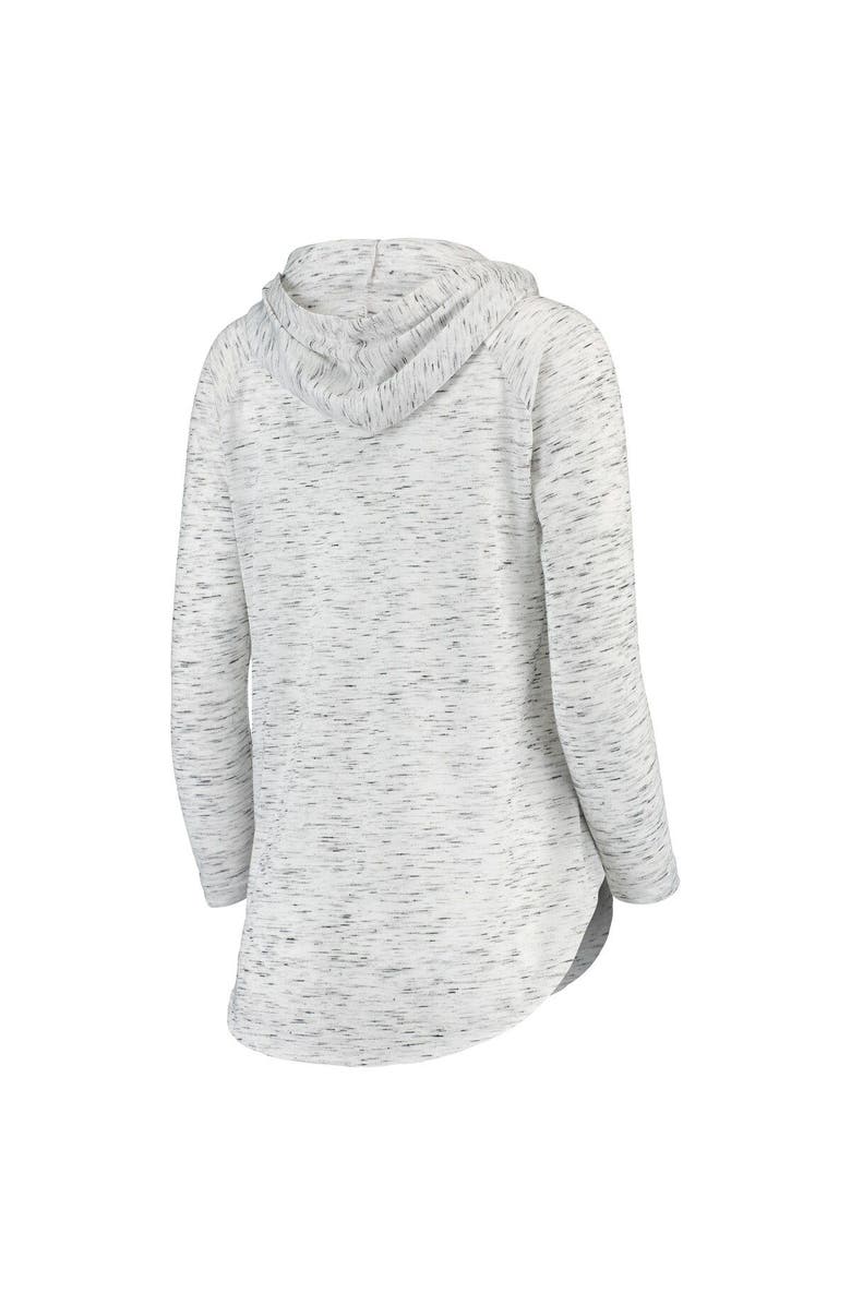 PRESSBOX Women's Pressbox Gray Iowa Hawkeyes Space Dye Lace-Up V-Neck Long Sleeve T-Shirt, Alternate, color,