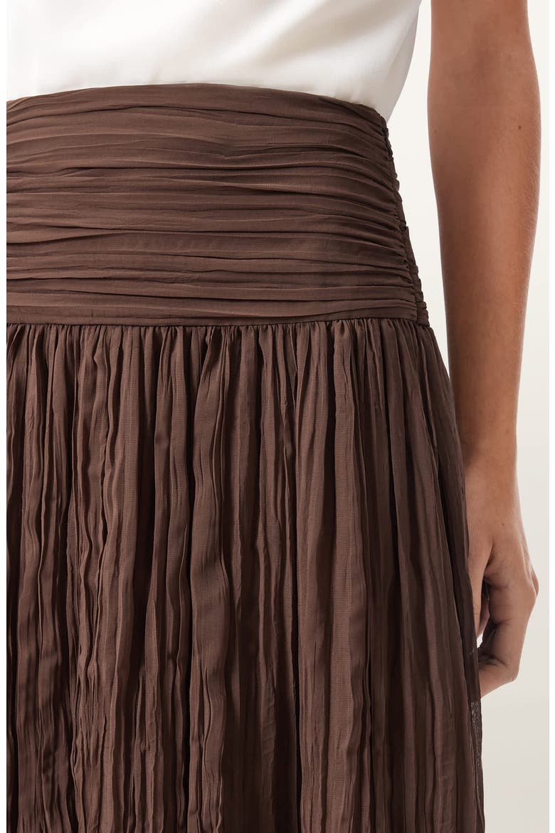Asal Midi Skirt, Alternate, color, BITTER BROWN