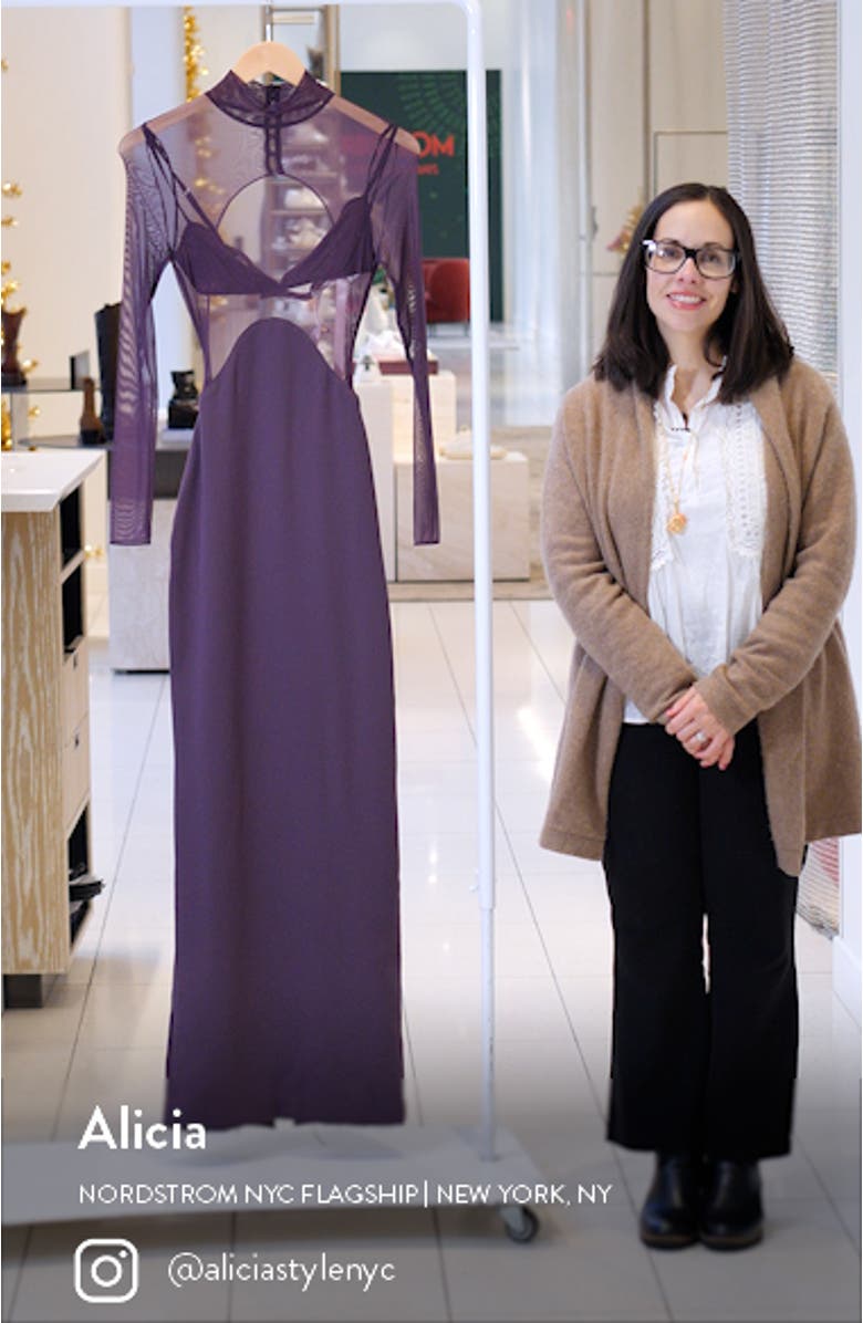 Safiya Long Sleeve Cocktail Dress, sales video thumbnail