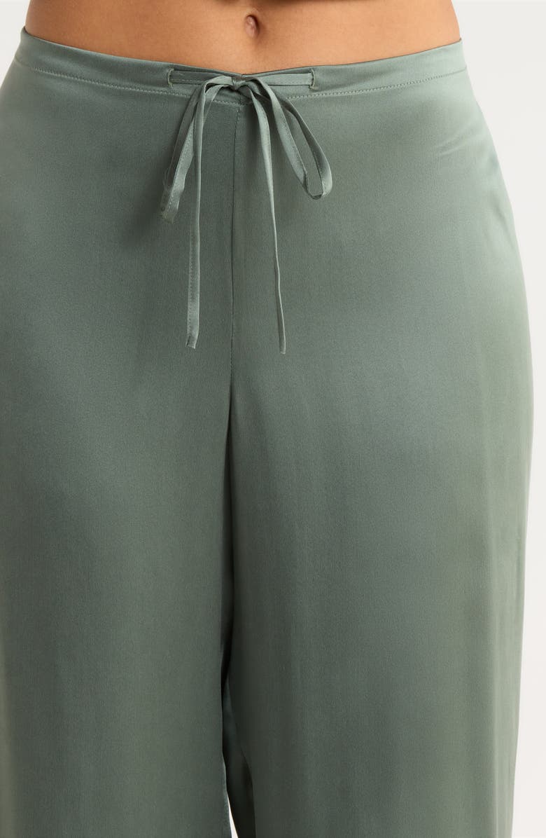 Papinelle Audrey Washable Mulberry Silk Pajamas, Alternate, color, Moss