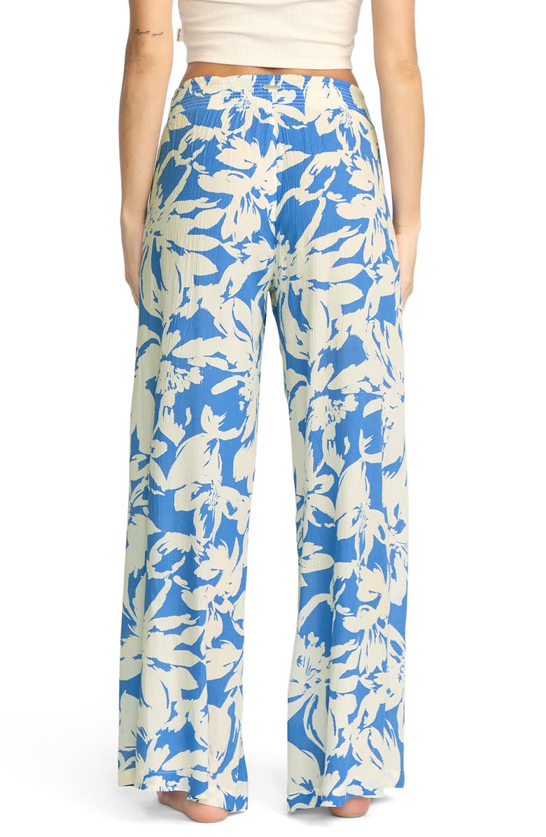 Billabong Split Spirit Floral Wide Leg Pants, Alternate, color, True Blue