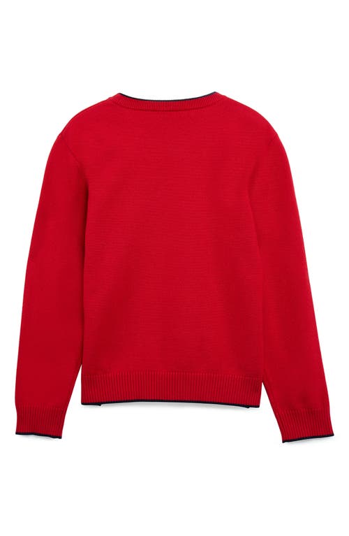 X-ray Xray Kids' Moto Ribbing Detail Crewneck Sweater In Red