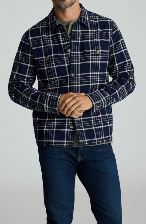Whitacker Regular Fit Plaid Cotton Button-Up Overshirt