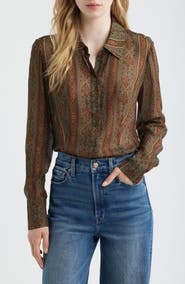 PAIGE Desano Paisley Button-Up Shirt