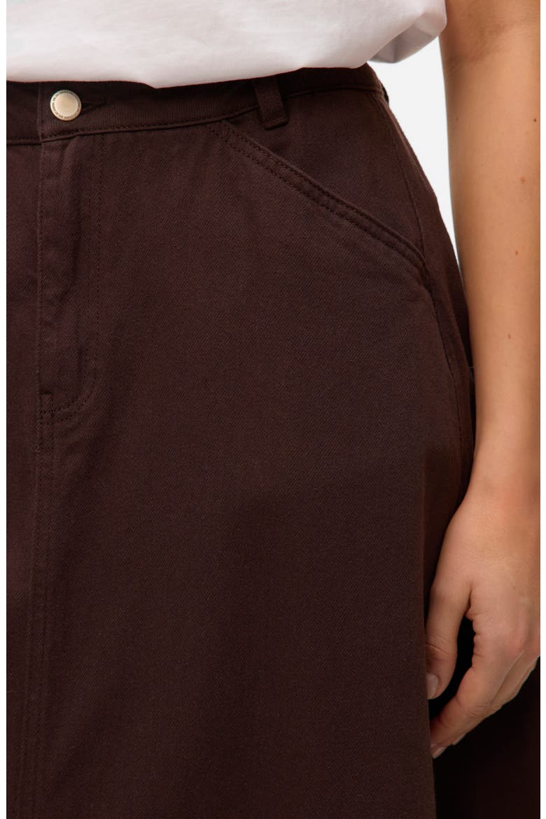 Filia Denim Skirt, Alternate, color, CHOCOLATE TORTE