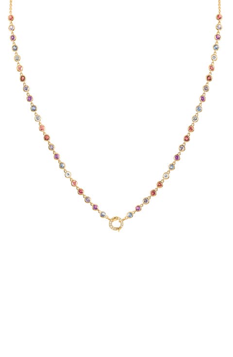 Sapphire and Diamond Closure Necklace