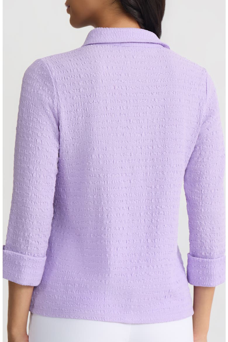 Ridge Knit Button-Up Shirt, Alternate, color, LAVENDER MIST