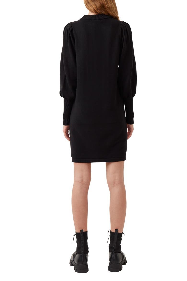 Babysoft Balloon Long Sleeve Sweater Dress, Alternate, color, BLACK