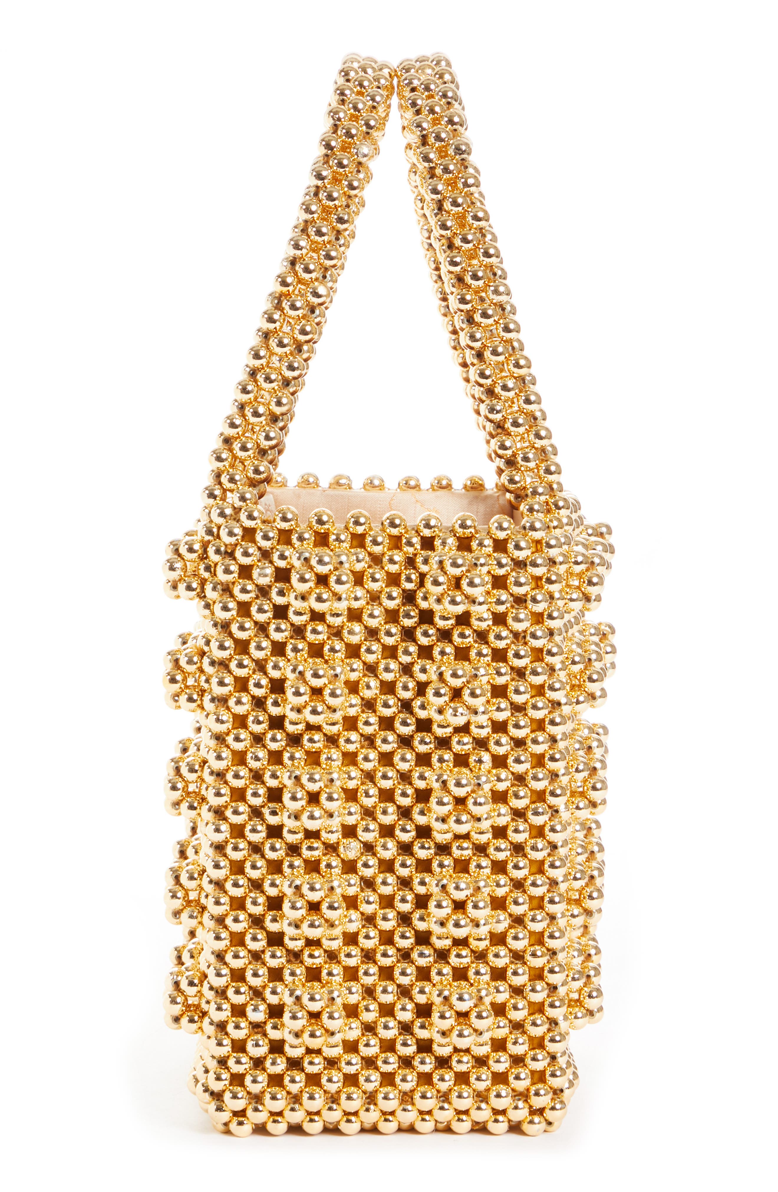 Antonia Small Beaded Handbag, Alternate, color, GOLD