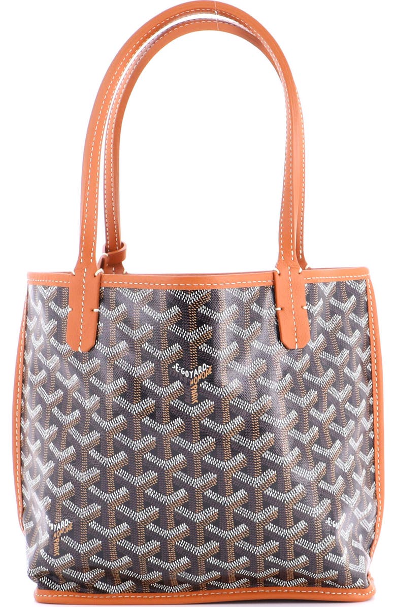 Pre-Owned Goyard Anjou Reversible Tote Coated Canvas Mini, Alternate, color, Brown