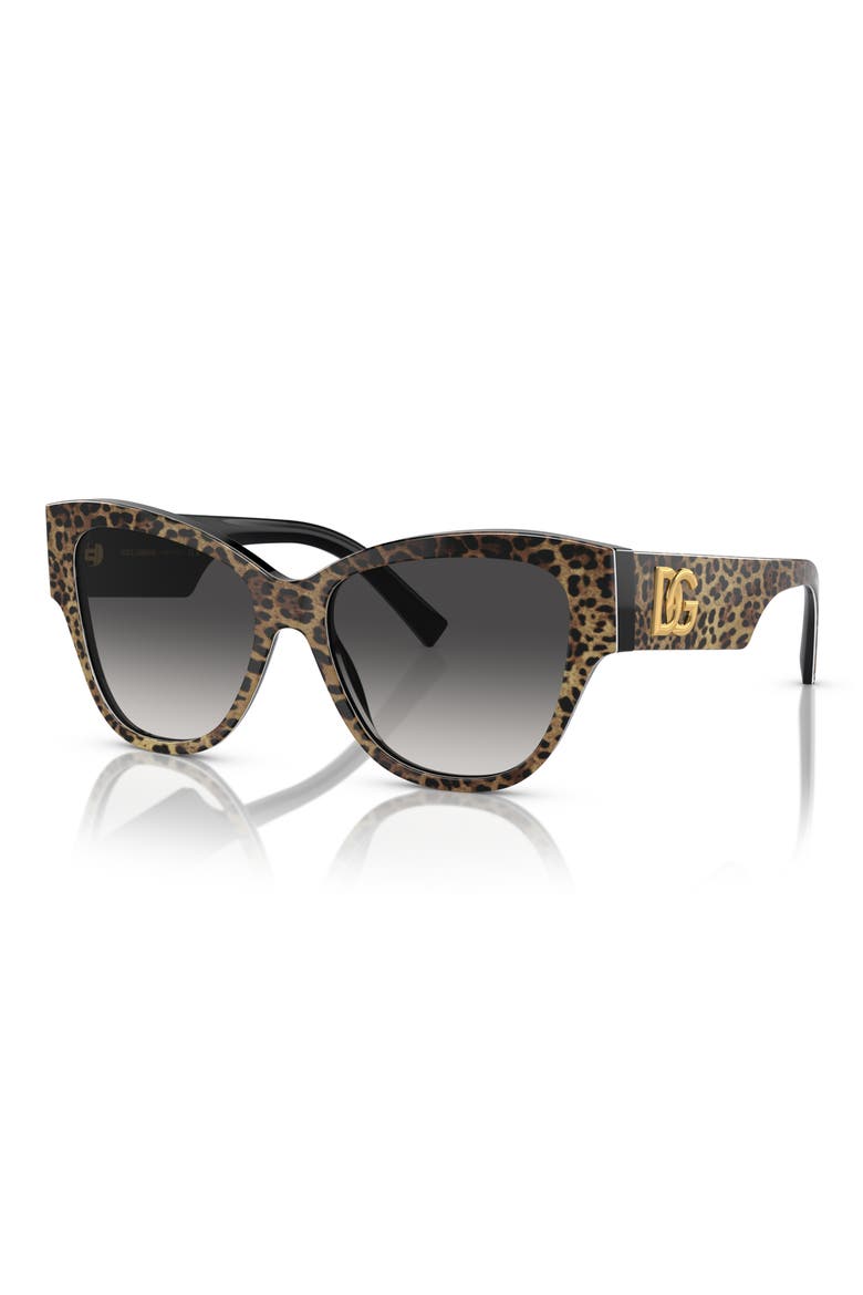 54mm Gradient Butterfly Sunglasses, Alternate, color, BROWN BLACK / GREY GRADIENT