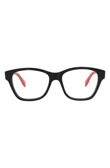 Alexander Mcqueen Mcqueen 52mm Square Optical Glasses In Black