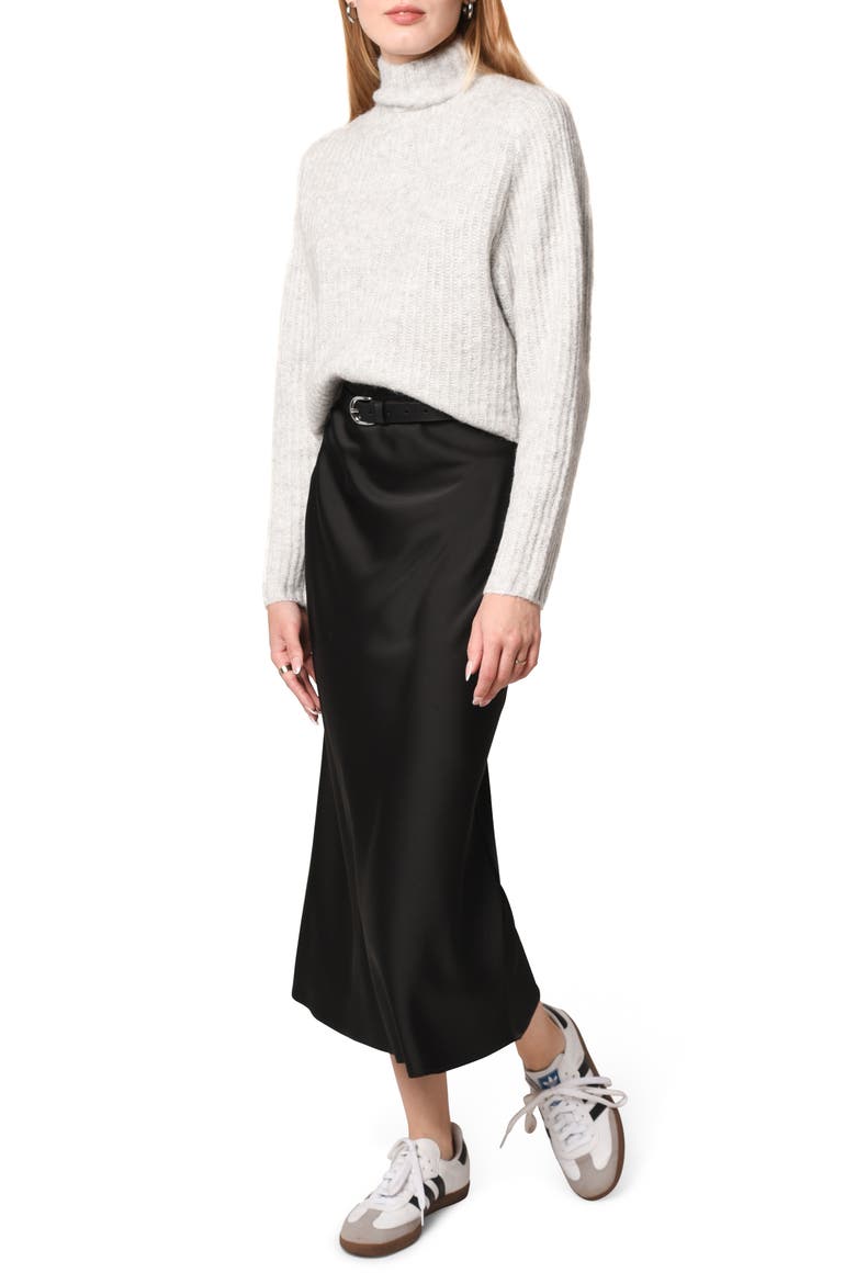 Rosalina Slip Skirt, Alternate, color, BLACK