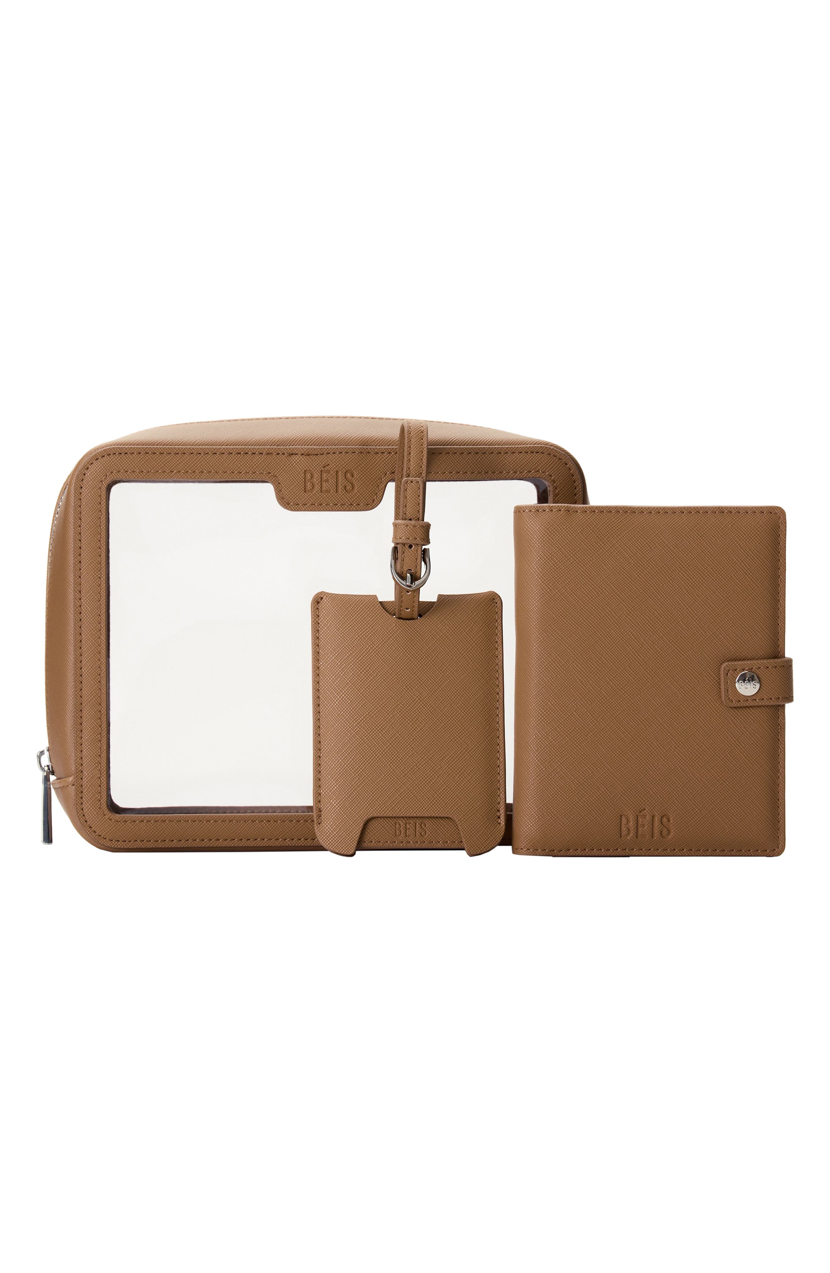 Béis The Travel Set Passport Wallet, Pouch & Luggage Tag, Alternate, color, 