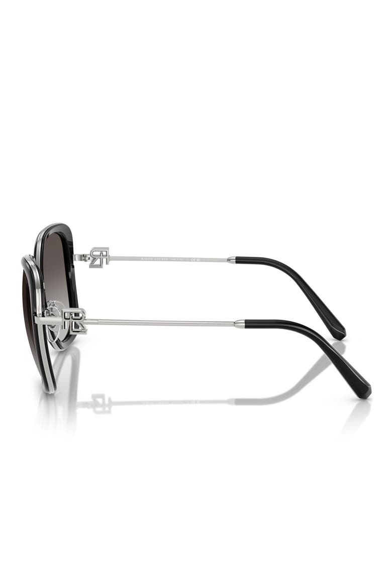 54mm Gradient Square Sunglasses, Alternate, color, BLACK / GRADIENT GREY