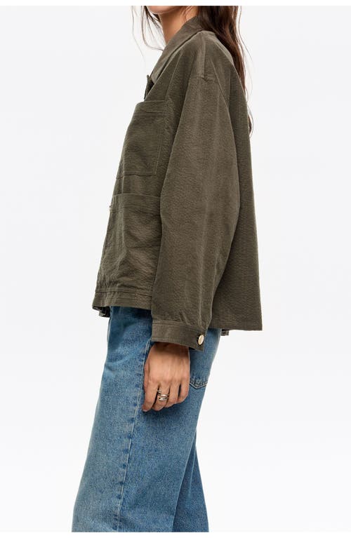 Bimba Y Lola Short Denim Jacket In Animal Print