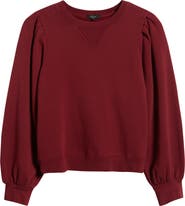 Rails Tiffany Balloon Sleeve Cotton Sweatshirt