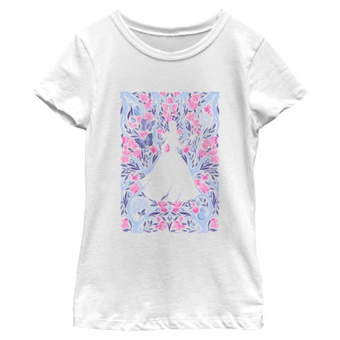 Girls' Glinda Floral Purple and Pink Poster T-Shirt