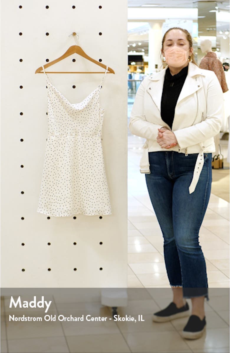 Spot in My Heart Cowl Neck Satin Minidress, sales video thumbnail