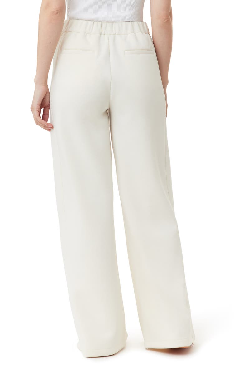 Scotch & Soda Pleated Wide Leg Pants, Alternate, color, Whitecap Grey