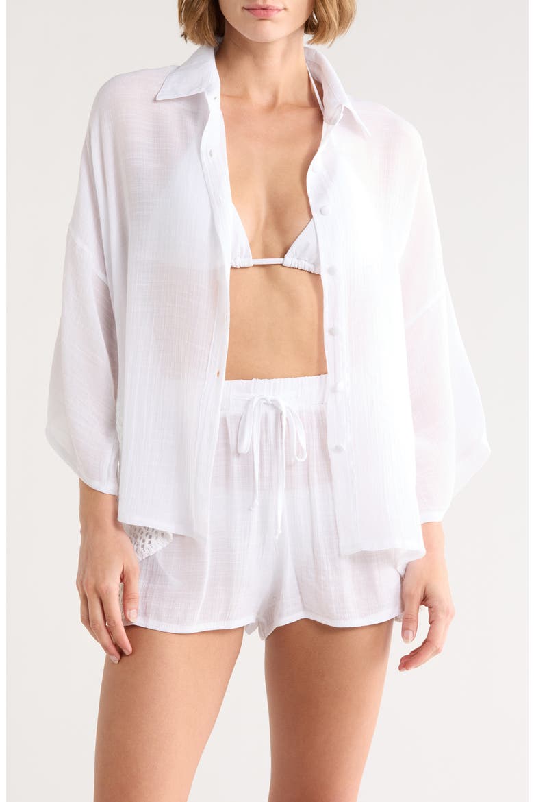 Cover-Up Shirt, Main, color, WHITE