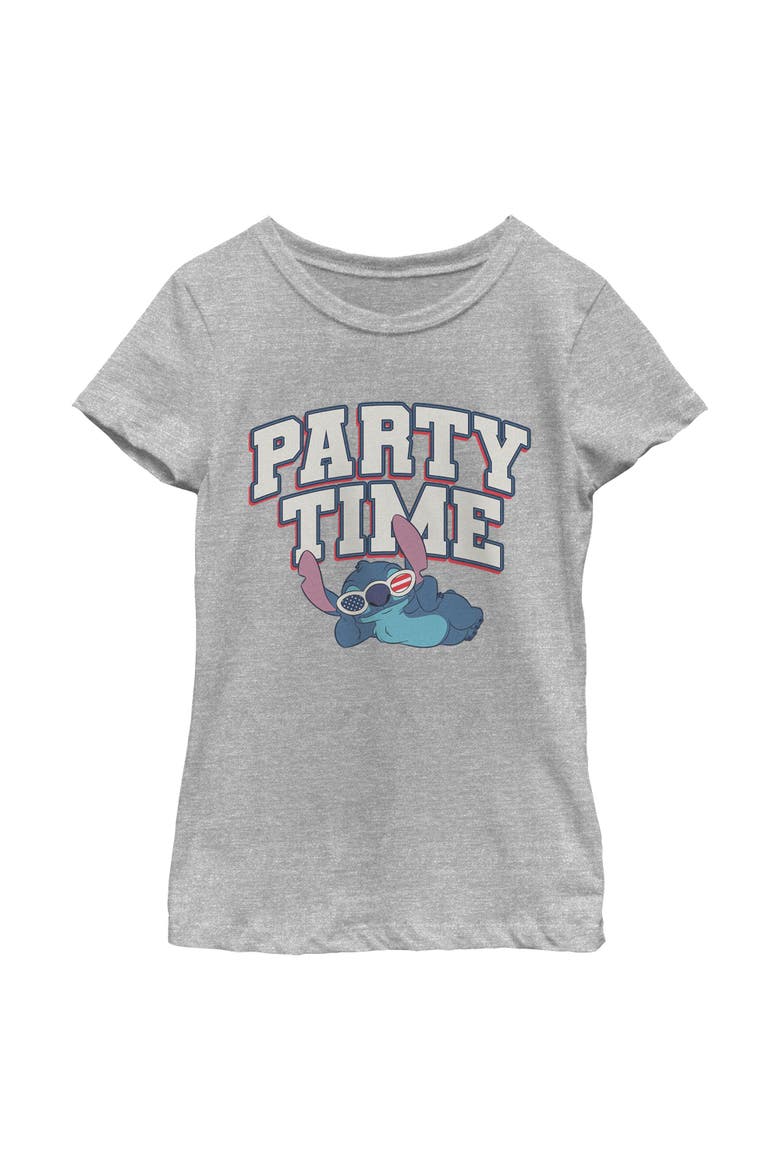 Girls' American Party Time T-Shirt, Main, color, Athletic Heather
