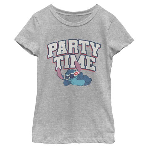 Girls Lilo & Stitch American Party Time T Shirt