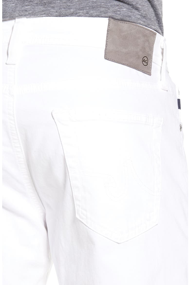 Everett Stretch Sateen Slim Straight Pants, Alternate, color, WHITE