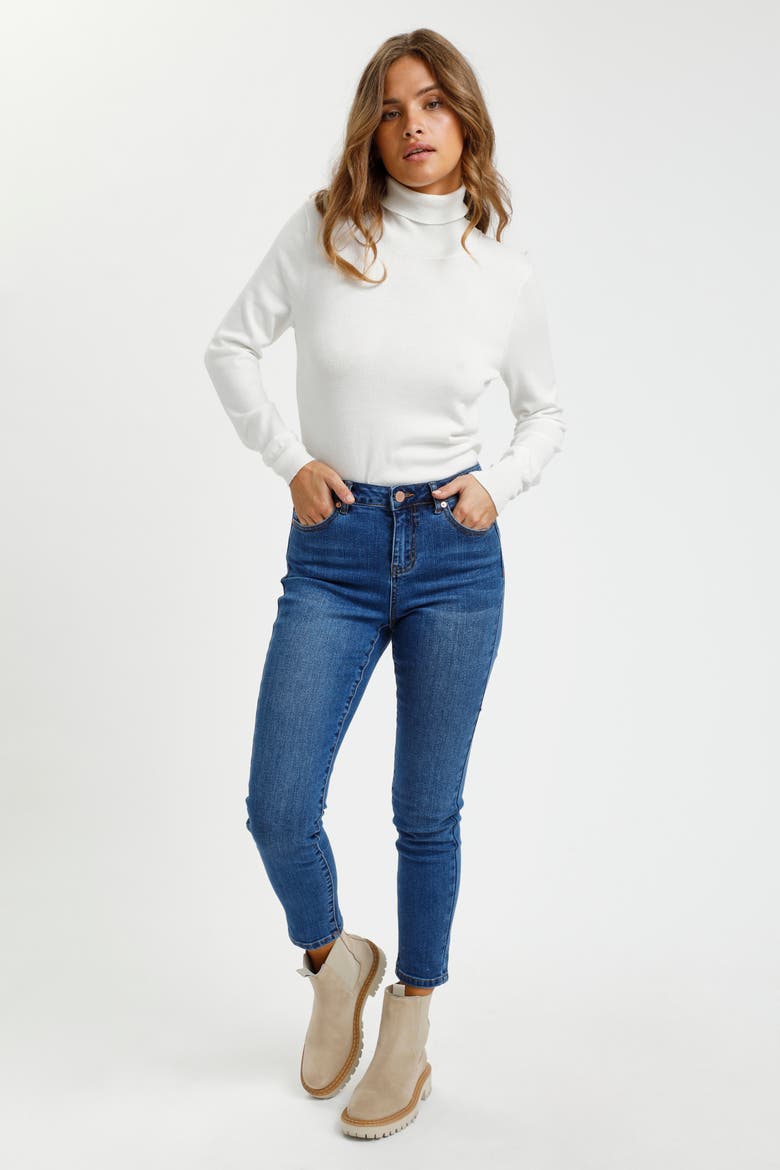 Sinem 7/8 Jeans, Alternate, color, Medium Blue Denim