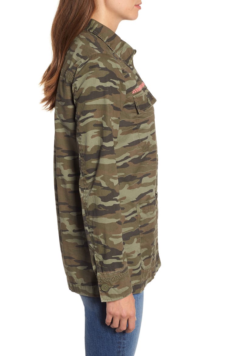Utility Jacket, Alternate, color, OLIVE CAMO PRINT
