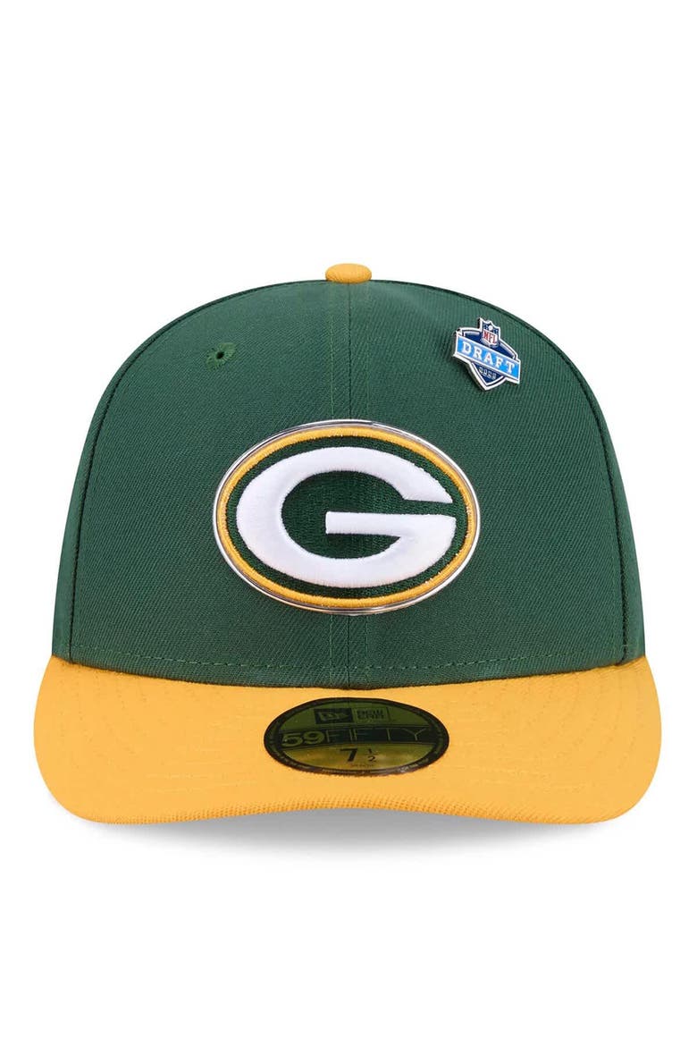 Men's New Era  Green/Gold Green Bay Packers 2026 NFL Draft Pre-Curved 59FIFTY Fitted Hat, Alternate, color, Green