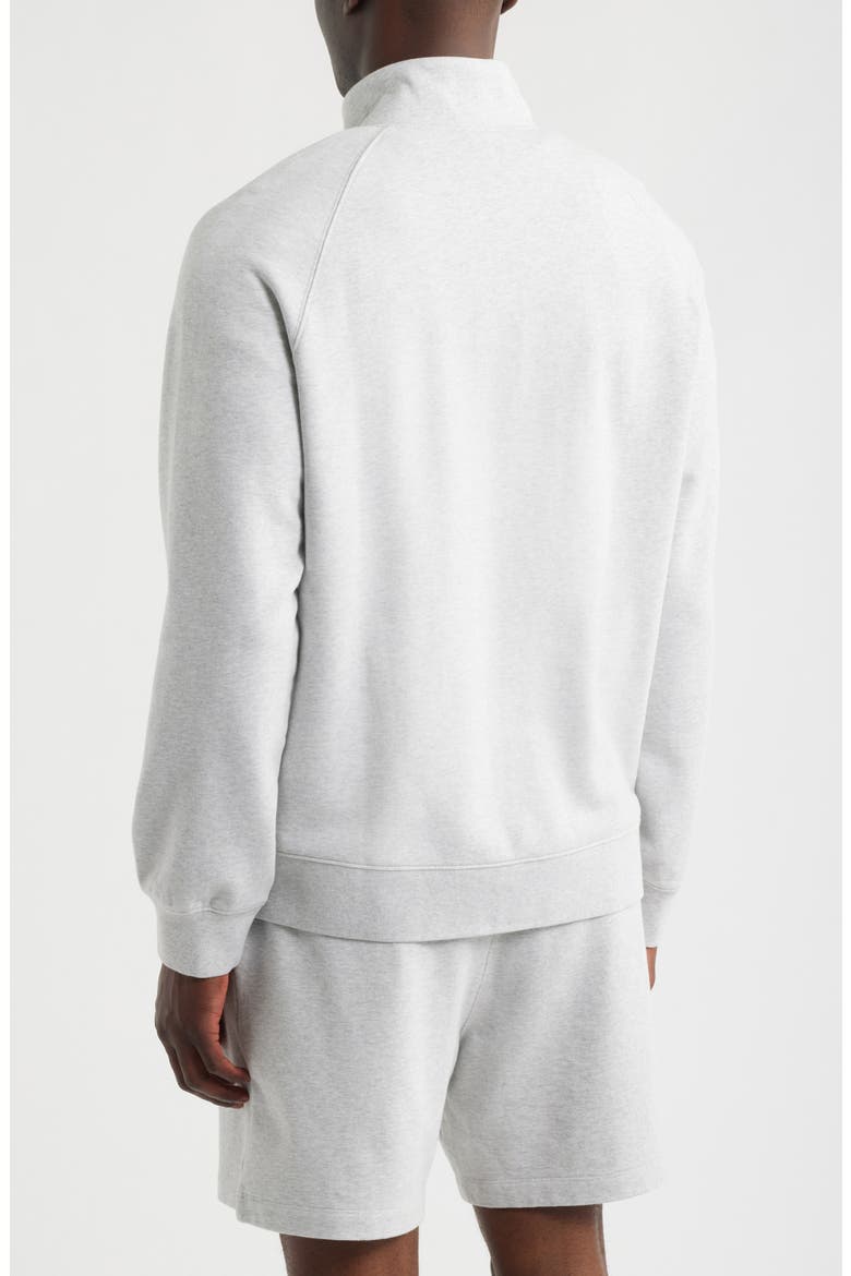 Cotton French Terry Quarter Zip Sweatshirt, Alternate, color, GREY LUNAR HEATHER