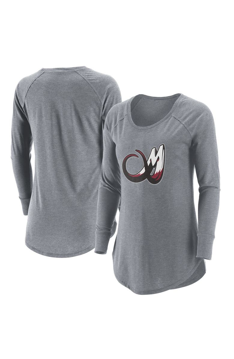 ADPRO Sports Women's Gray Colorado Mammoth Primary Logo Tri-Blend Long Sleeve T-Shirt, Main, color, Gray