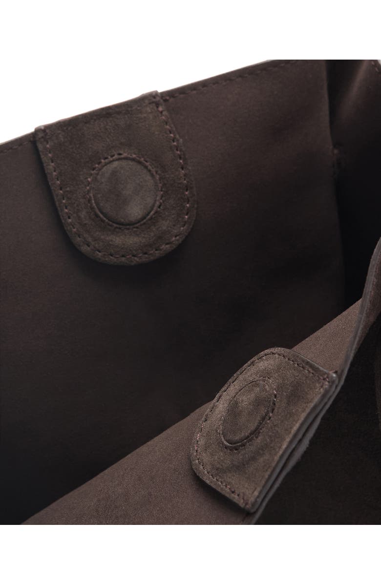 MANGO Suede Shopper Bag, Alternate, color, Chocolate