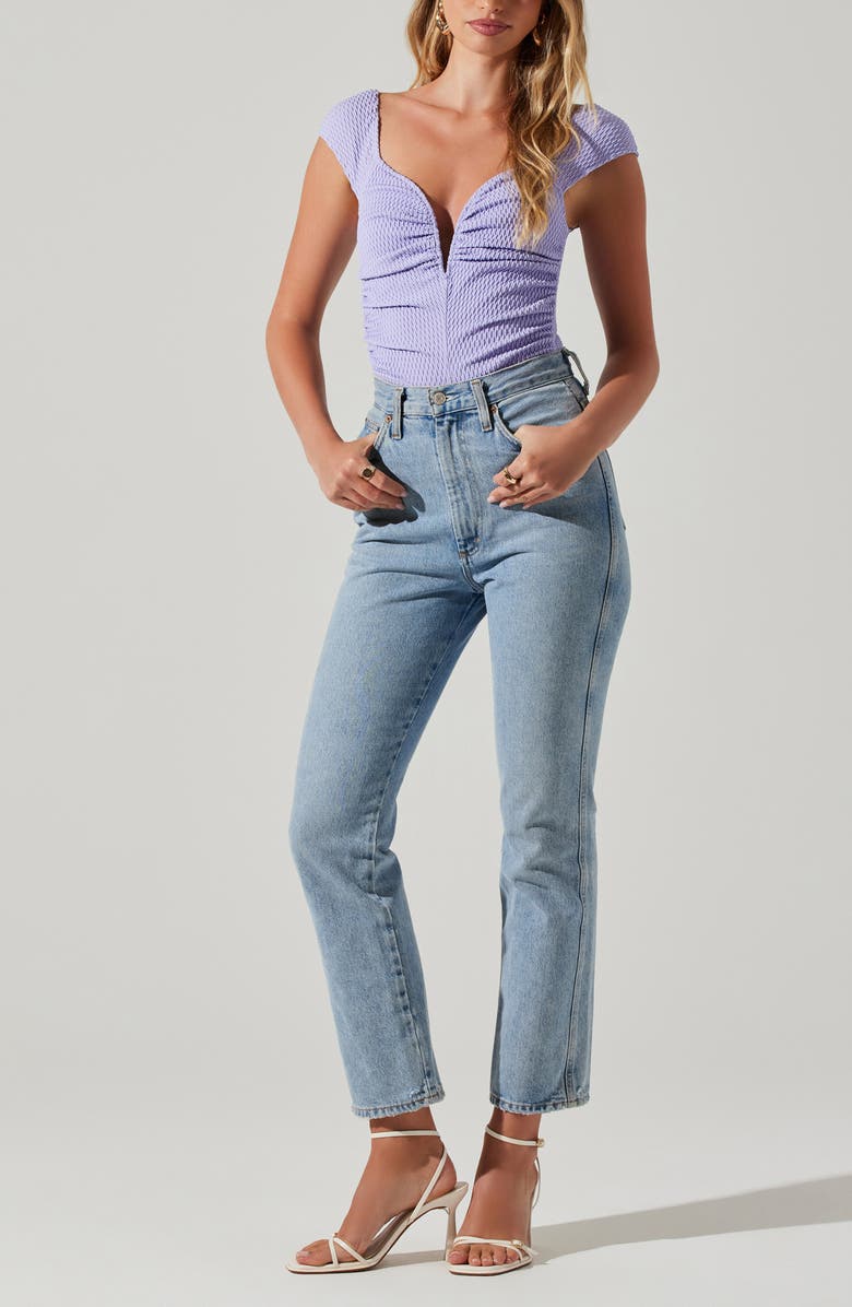 ASTR the Label Ninette Textured Bodysuit, Alternate, color, Lilac