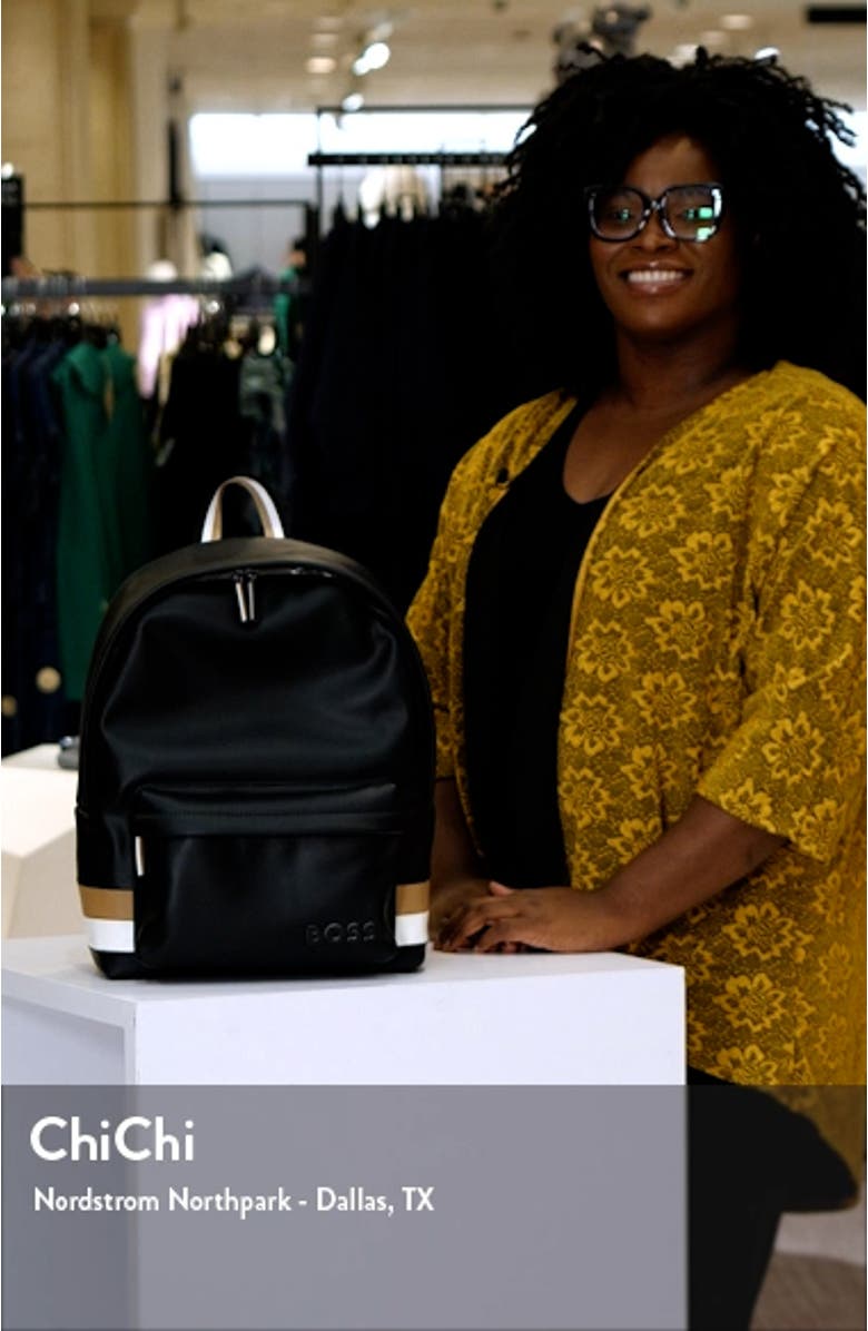 Byron Faux Leather Backpack, sales video thumbnail