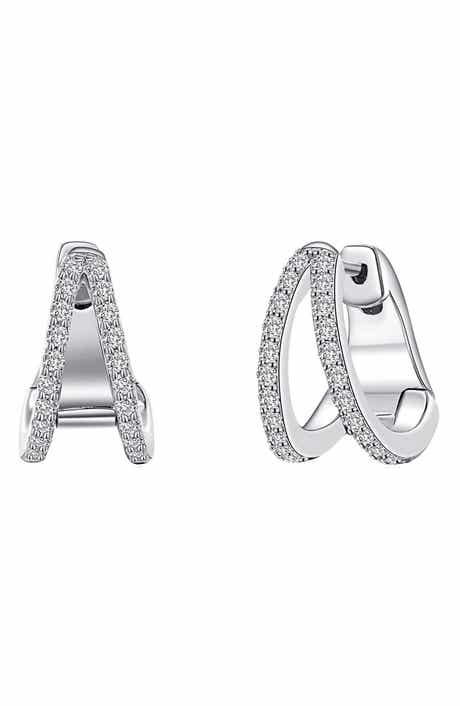 Lafonn Simulated Diamond Split Huggie Earrings
