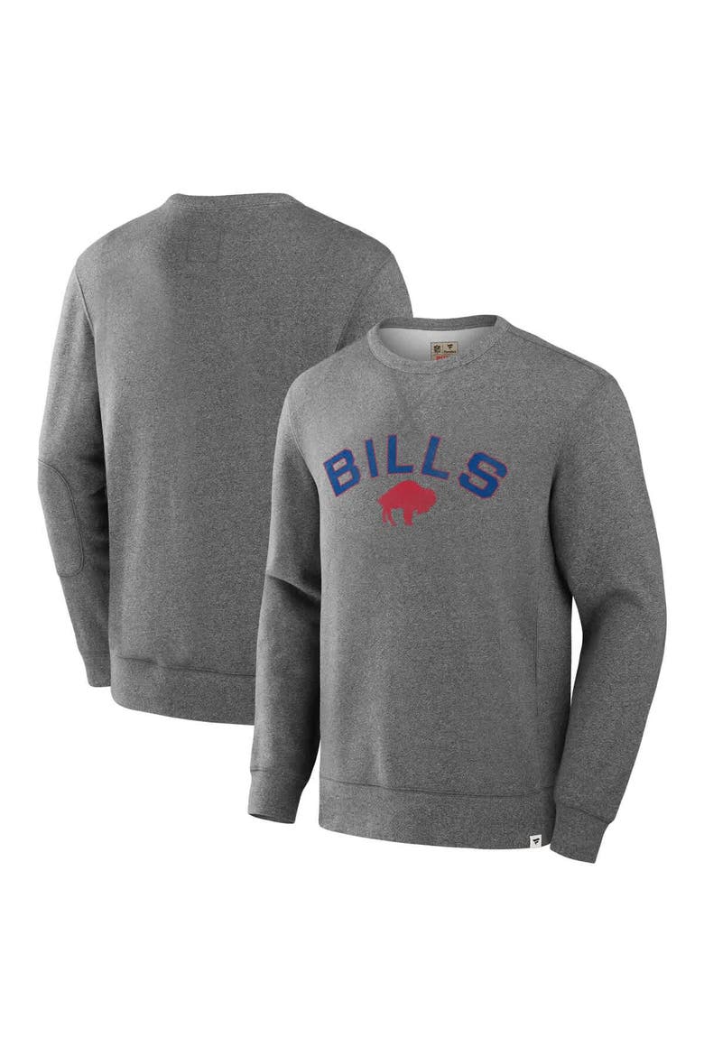 Men's Fanatics  Heather Gray Buffalo Bills Loop Terry Pullover Sweatshirt, Main, color, Heather Gray