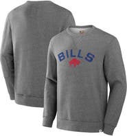 FANATICS Men's Fanatics  Heather Gray Buffalo Bills Loop Terry Pullover Sweatshirt