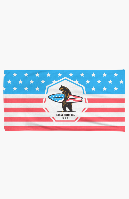 Shop Everyday California Surfin' Usa Beach Towel In Light Red/white