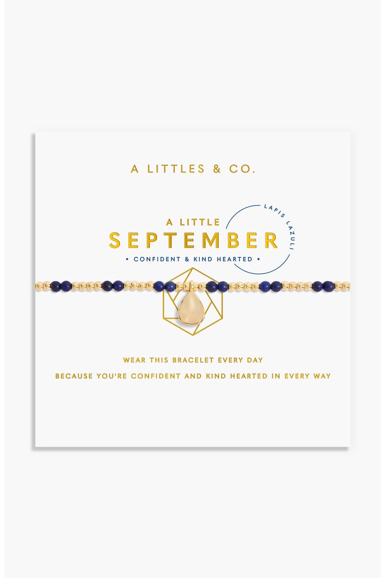 Birthstone A Little Bracelet in Gold-Tone Plating, Main, color, September