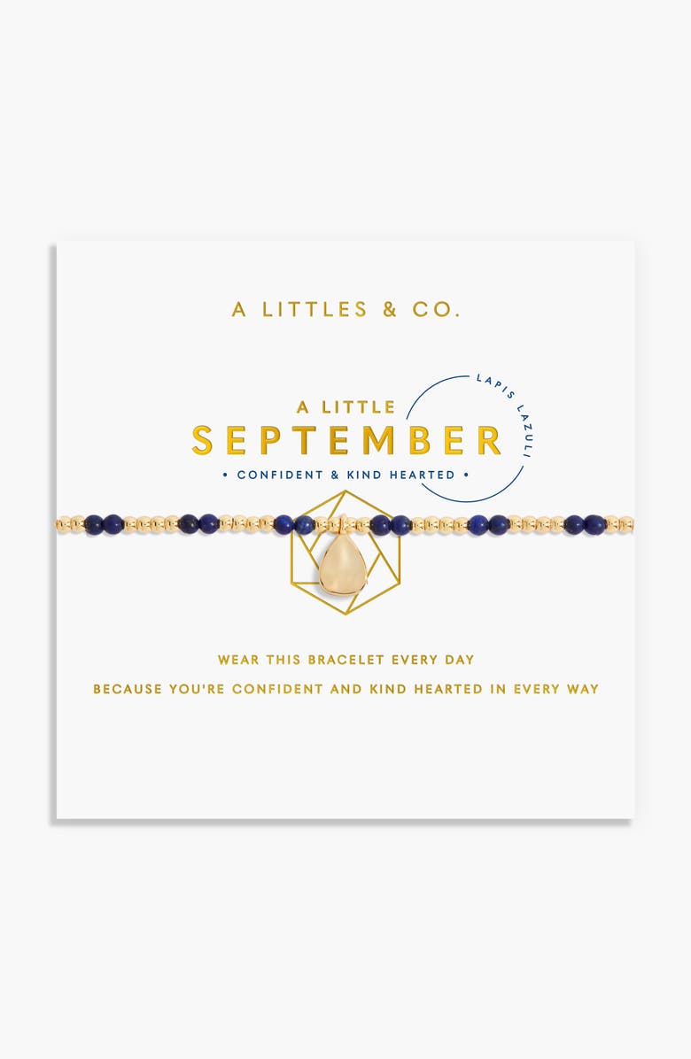 A Littles & Co Birthstone A Little September Bracelet in Gold-Tone Plating, Alternate, color, Metallic Gold